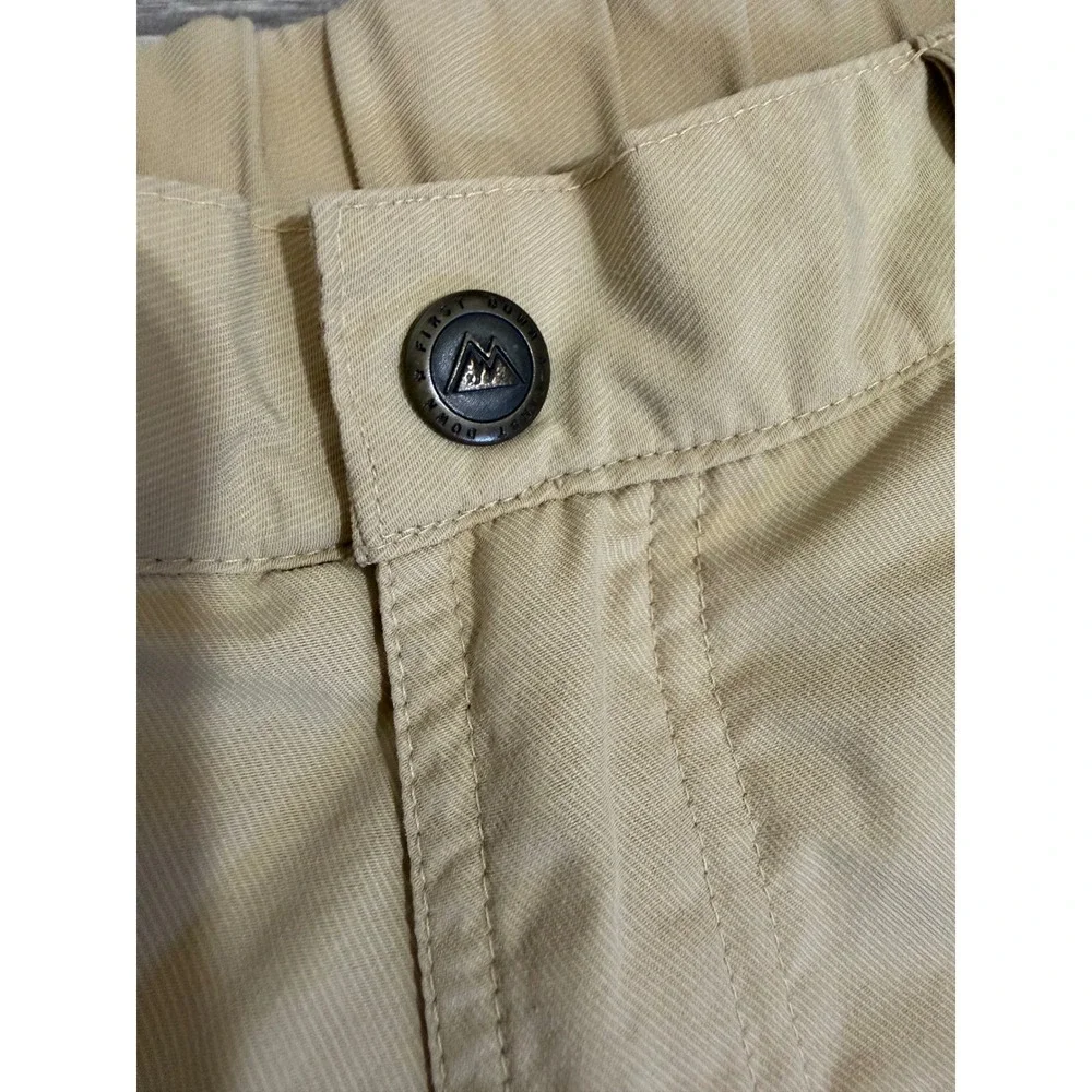 Vintage 90s First Down Safari Cargo Pants Men XXL Khaki Nylon Mesh Vent Gorpcore